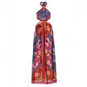 Farm Rio Macaw Scarf maxi dress